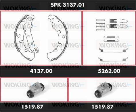 Woking SPK 3137.01 - Kit ganasce freno autozon.pro