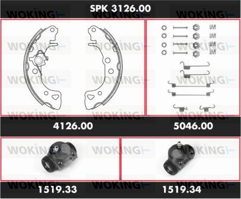 Woking SPK 3126.00 - Kit ganasce freno autozon.pro