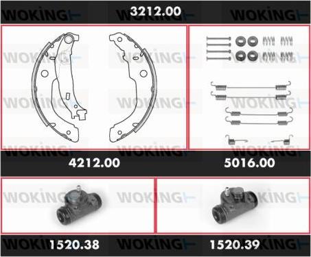 Woking SPK 3212.00 - Kit ganasce freno autozon.pro