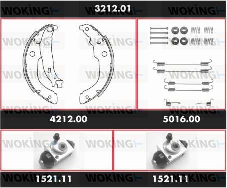 Woking SPK 3212.01 - Kit ganasce freno autozon.pro