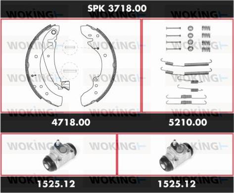 Woking SPK 3718.00 - Kit ganasce freno autozon.pro