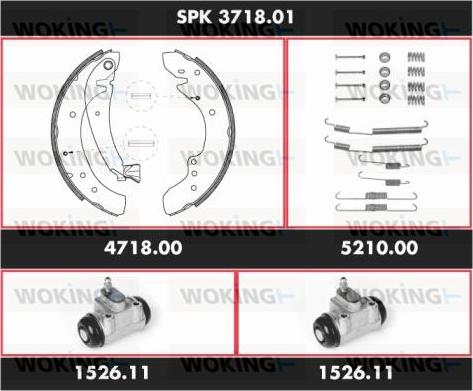 Woking SPK 3718.01 - Kit ganasce freno autozon.pro