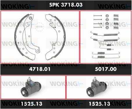 Woking SPK 3718.03 - Kit ganasce freno autozon.pro