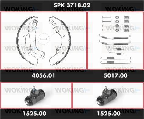 Woking SPK 3718.02 - Kit ganasce freno autozon.pro