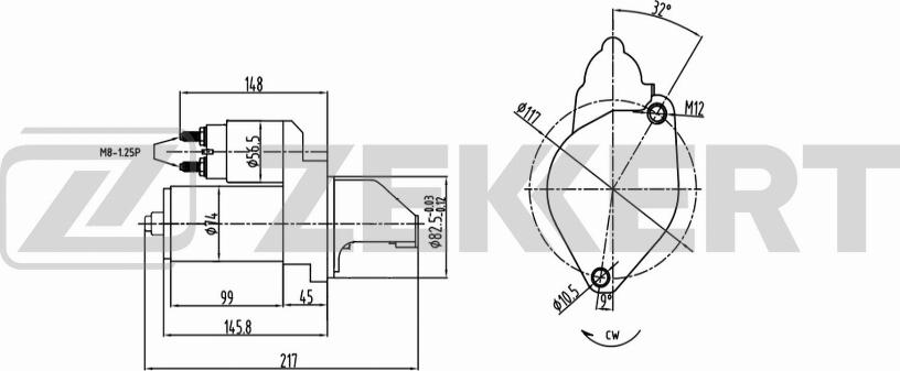 Zekkert AN-1009 - Motorino d'avviamento autozon.pro