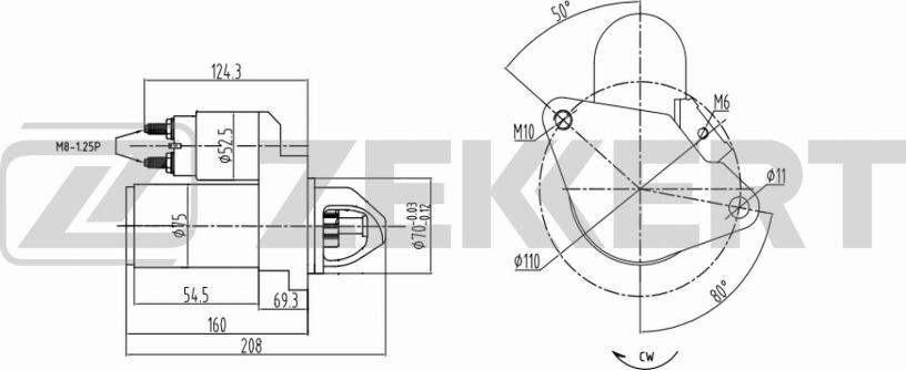 Zekkert AN-1004 - Motorino d'avviamento autozon.pro