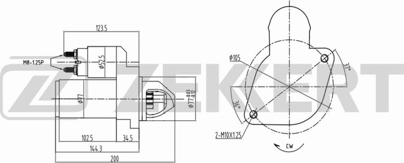 Zekkert AN-1003 - Motorino d'avviamento autozon.pro