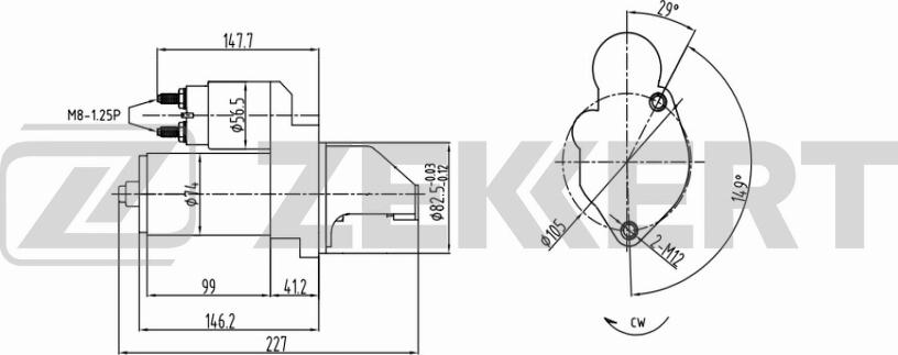 Zekkert AN-1002 - Motorino d'avviamento autozon.pro