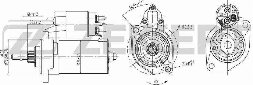 Zekkert AN-1014 - Motorino d'avviamento autozon.pro