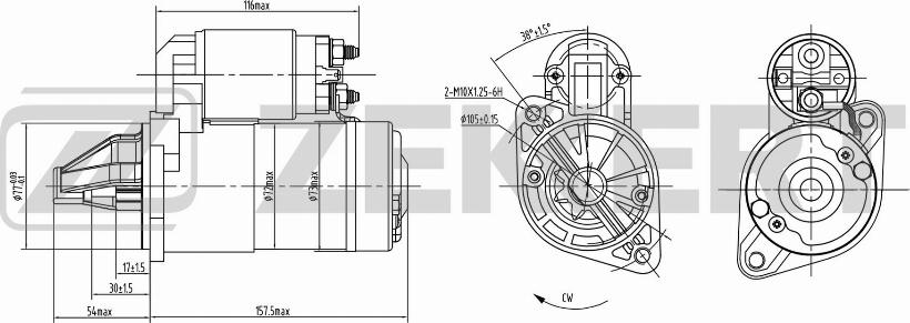 Zekkert AN-1012 - Motorino d'avviamento autozon.pro