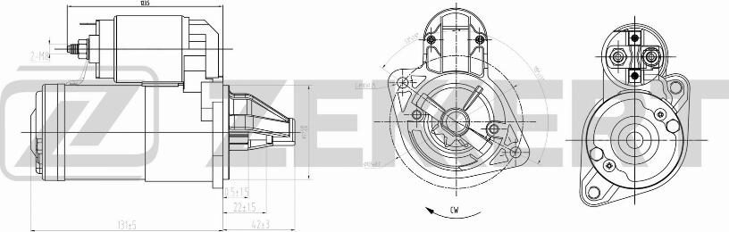 Zekkert AN-1030 - Motorino d'avviamento autozon.pro