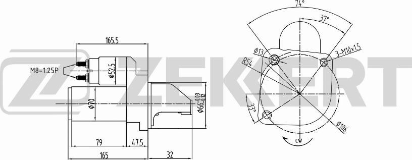 Zekkert AN-1026 - Motorino d'avviamento autozon.pro