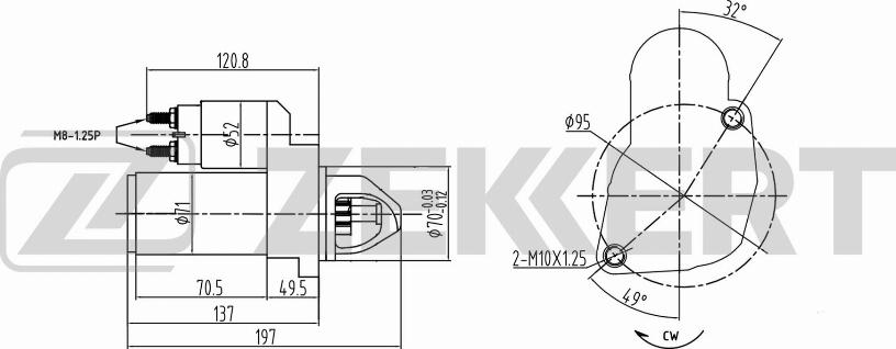 Zekkert AN-1028 - Motorino d'avviamento autozon.pro