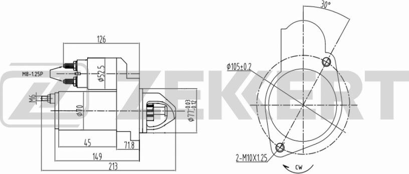 Zekkert AN-1023 - Motorino d'avviamento autozon.pro