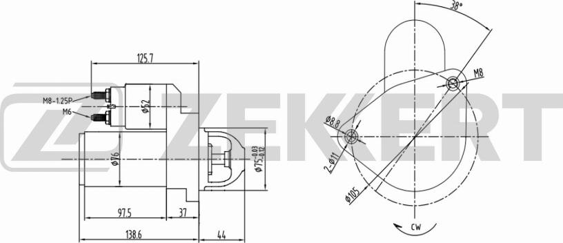 Zekkert AN-1027 - Motorino d'avviamento autozon.pro