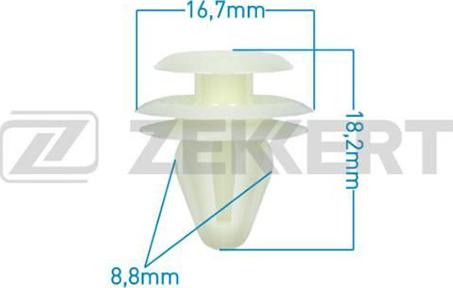 Zekkert BE-1995 - Clip, Fregio / Modanatura protettiva autozon.pro