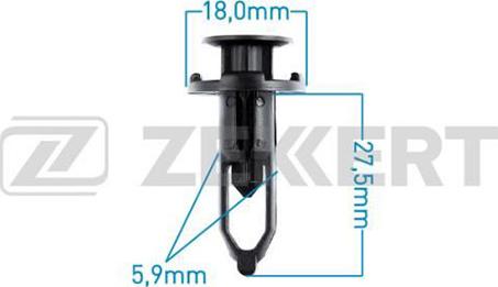 Zekkert BE-1585 - Clip, Fregio / Modanatura protettiva autozon.pro