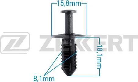 Zekkert BE-1530 - Clip, Fregio / Modanatura protettiva autozon.pro