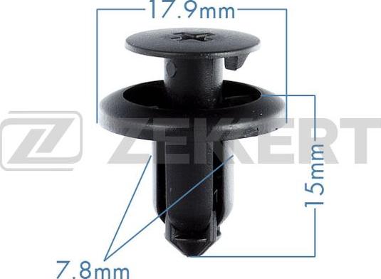 Zekkert BE-1577 - Clip, Fregio / Modanatura protettiva autozon.pro