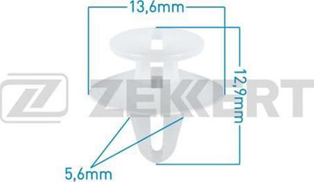 Zekkert BE-1620 - Clip, Fregio / Modanatura protettiva autozon.pro