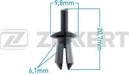 Zekkert BE-1676 - Clip, Fregio / Modanatura protettiva autozon.pro