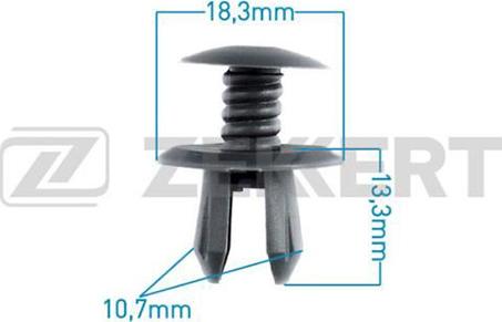 Zekkert BE-1034 - Clip, Fregio / Modanatura protettiva autozon.pro