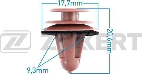 Zekkert BE-1025 - Clip, Fregio / Modanatura protettiva autozon.pro