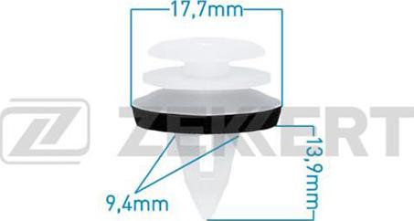 Zekkert BE-1177 - Clip, Fregio / Modanatura protettiva autozon.pro