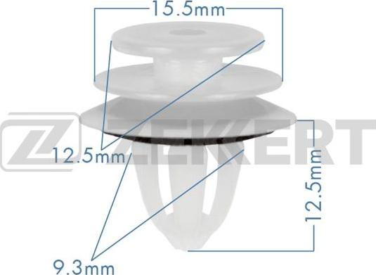 Zekkert BE-1209 - Clip, Fregio / Modanatura protettiva autozon.pro