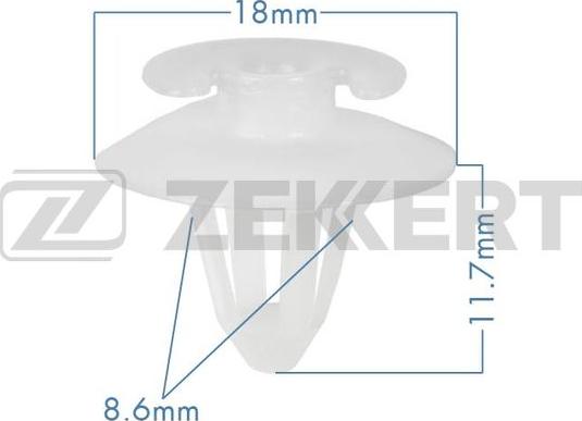 Zekkert BE-1214 - Clip, Fregio / Modanatura protettiva autozon.pro