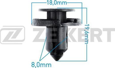 Zekkert BE-1755 - Clip, Fregio / Modanatura protettiva autozon.pro