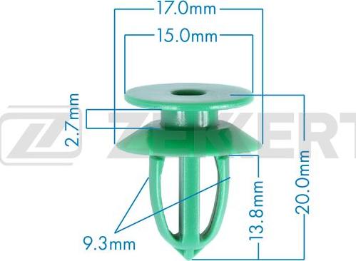 Zekkert BE-3568 - Clip, Fregio / Modanatura protettiva autozon.pro