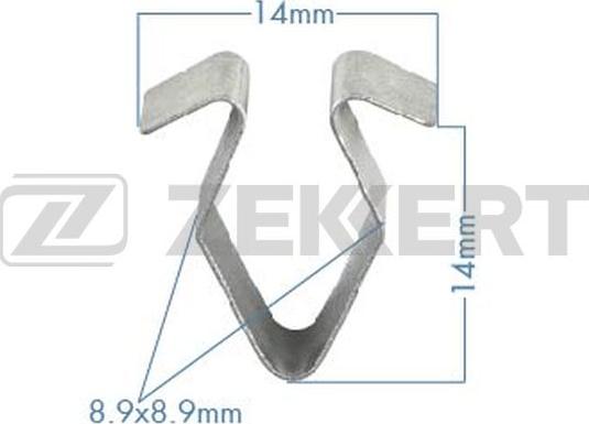 Zekkert BE-3527 - Clip, Fregio / Modanatura protettiva autozon.pro