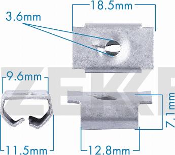 Zekkert BE-3690 - Clip, Fregio / Modanatura protettiva autozon.pro