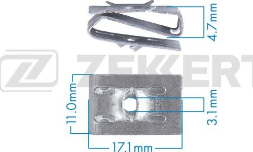 Zekkert BE-3658 - Clip, Fregio / Modanatura protettiva autozon.pro