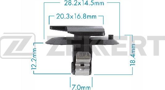 Zekkert BE-3619 - Clip, Fregio / Modanatura protettiva autozon.pro