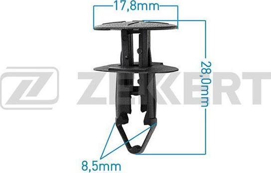 Zekkert BE-3013 - Clip, Fregio / Modanatura protettiva autozon.pro