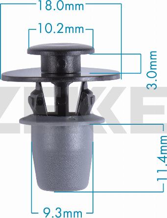 Zekkert BE-3811 - Clip, Fregio / Modanatura protettiva autozon.pro