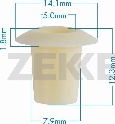 Zekkert BE-3824 - Clip, Fregio / Modanatura protettiva autozon.pro