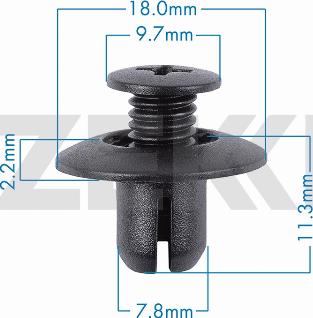 Zekkert BE-3768 - Clip, Fregio / Modanatura protettiva autozon.pro