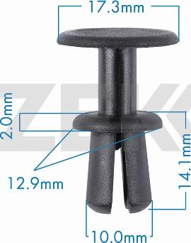 Zekkert BE-3702 - Clip, Fregio / Modanatura protettiva autozon.pro