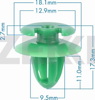 Zekkert BE-3787 - Clip, Fregio / Modanatura protettiva autozon.pro