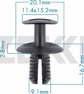 Zekkert BE-3727 - Clip, Fregio / Modanatura protettiva autozon.pro