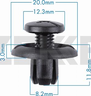 Zekkert BE-3774 - Clip, Fregio / Modanatura protettiva autozon.pro