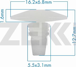 Zekkert BE-3778 - Clip, Fregio / Modanatura protettiva autozon.pro