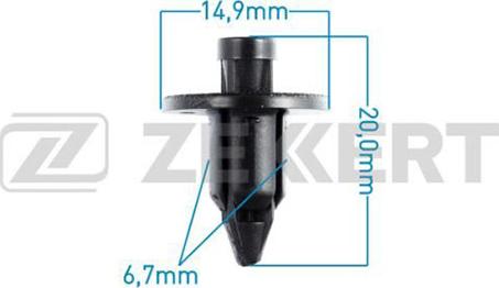 Zekkert BE-2929 - Clip, Fregio / Modanatura protettiva autozon.pro