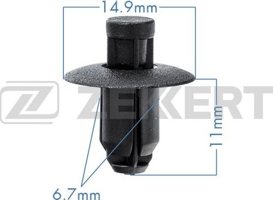 Zekkert BE-2923 - Clip, Fregio / Modanatura protettiva autozon.pro