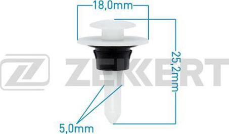 Zekkert BE-2922 - Clip, Fregio / Modanatura protettiva autozon.pro