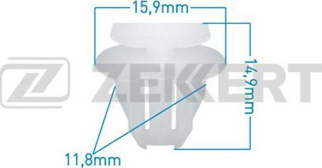 Zekkert BE-2440 - Clip, Fregio / Modanatura protettiva autozon.pro