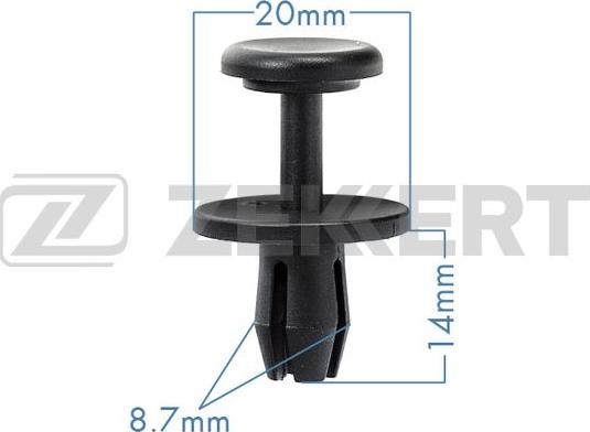 Zekkert BE-2450 - Clip, Fregio / Modanatura protettiva autozon.pro